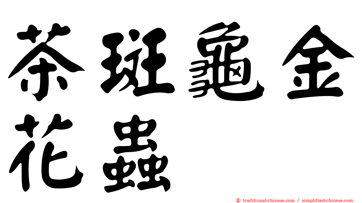 茶斑龜金花蟲