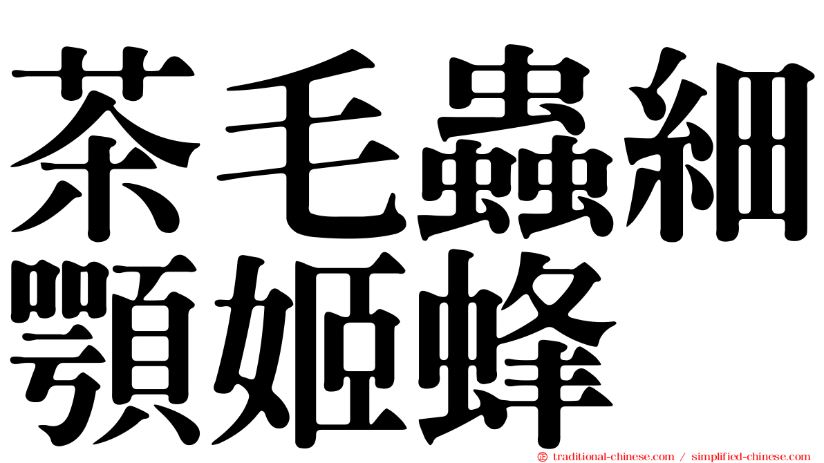 茶毛蟲細顎姬蜂