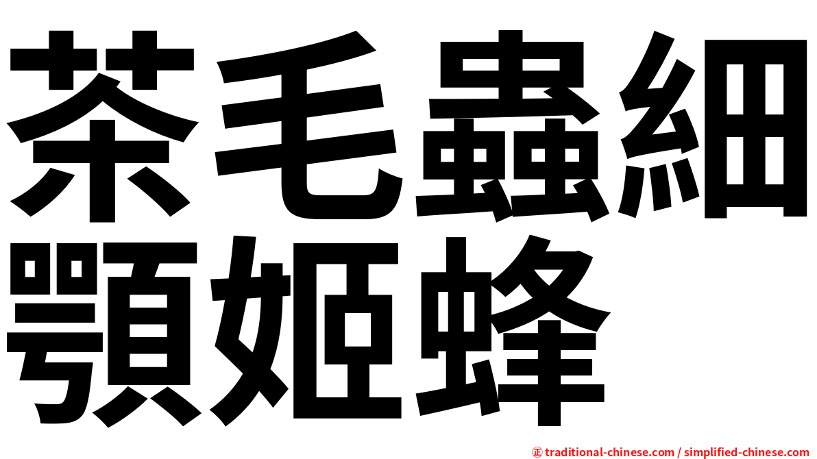 茶毛蟲細顎姬蜂
