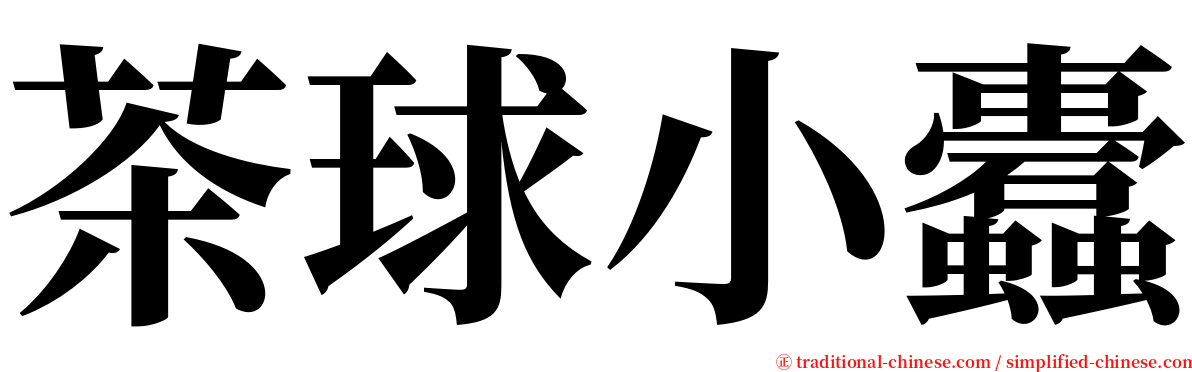 茶球小蠹 serif font
