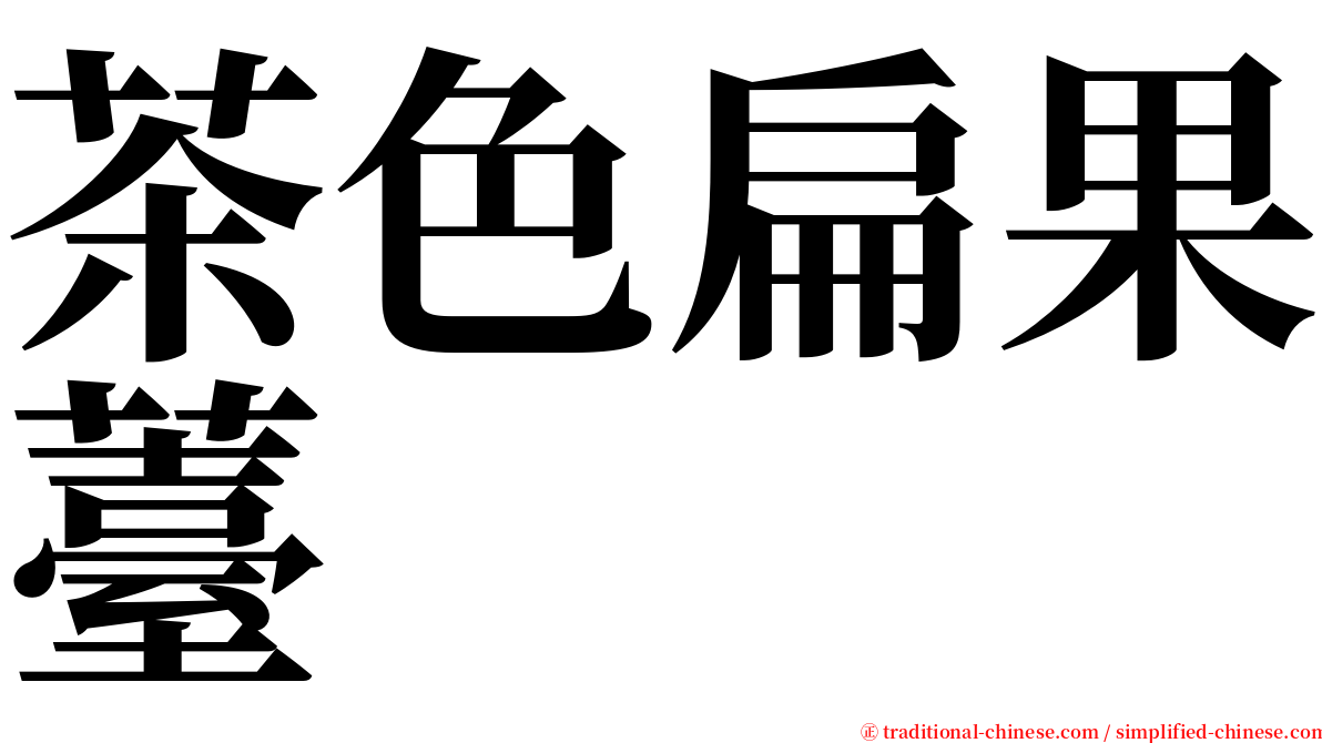 茶色扁果薹 serif font