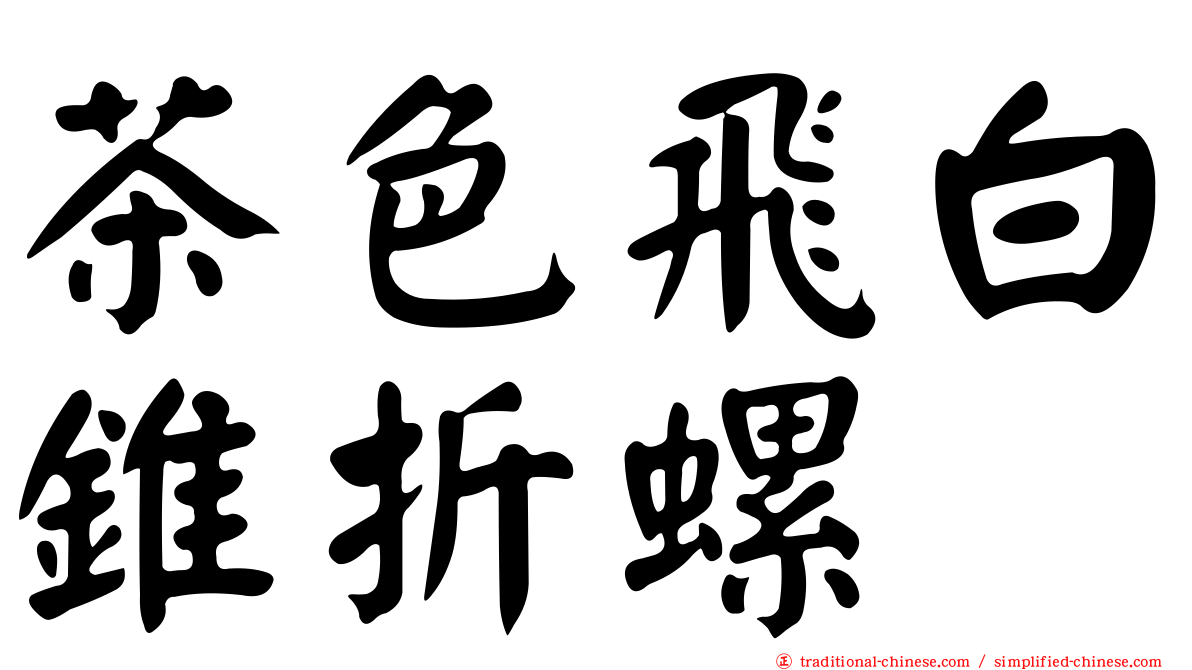 茶色飛白錐折螺