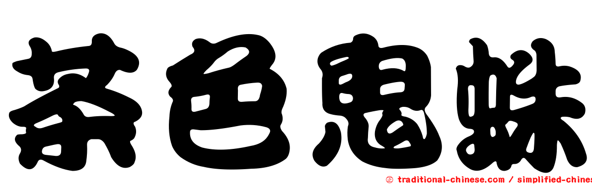 茶色鬼蛛