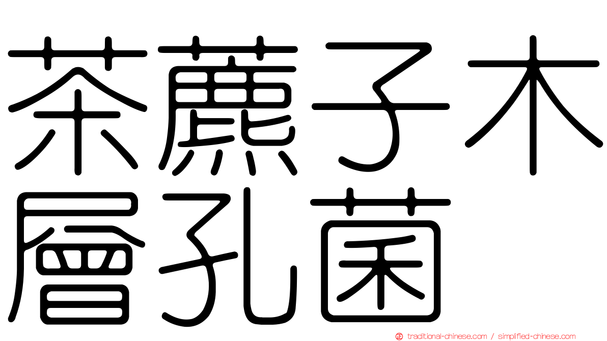 茶藨子木層孔菌