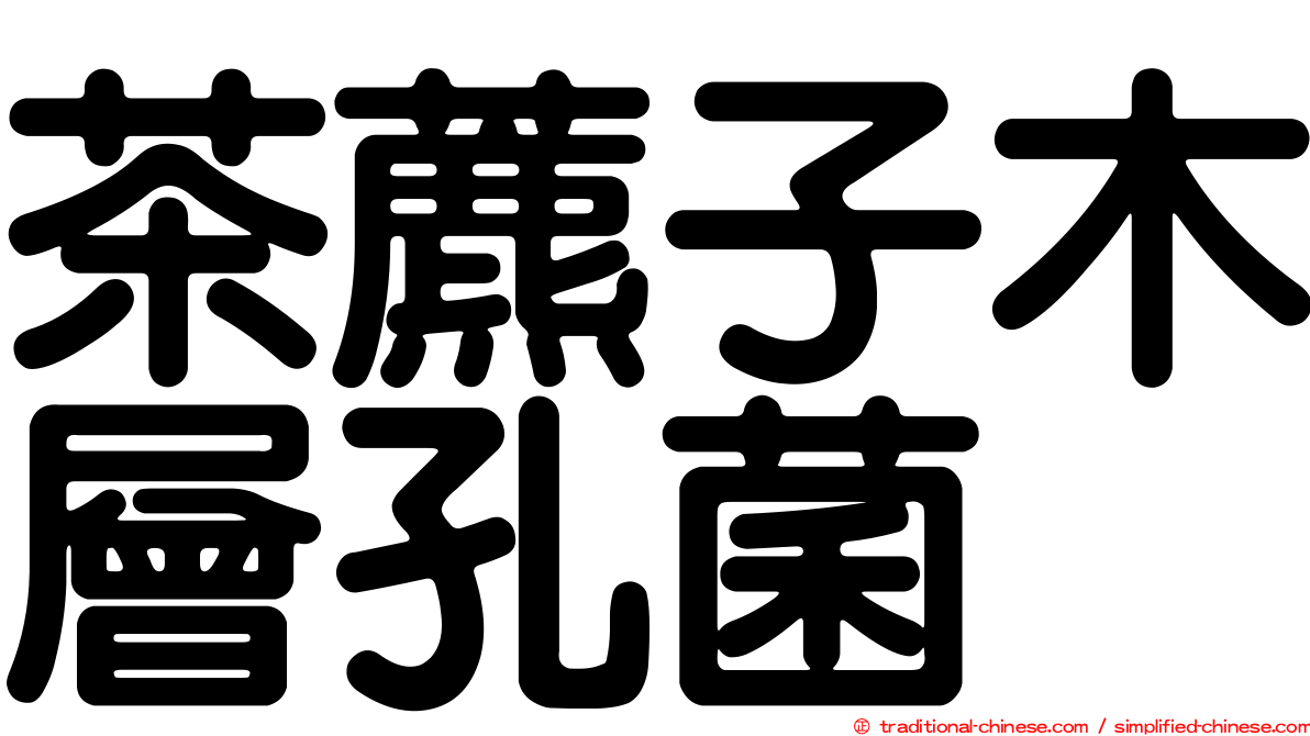 茶藨子木層孔菌