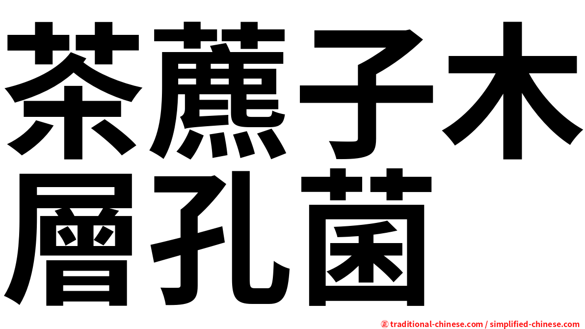 茶藨子木層孔菌