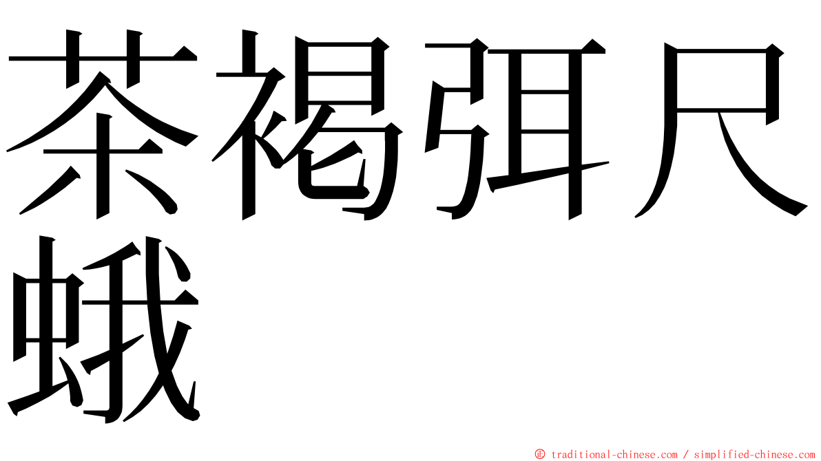 茶褐弭尺蛾 ming font