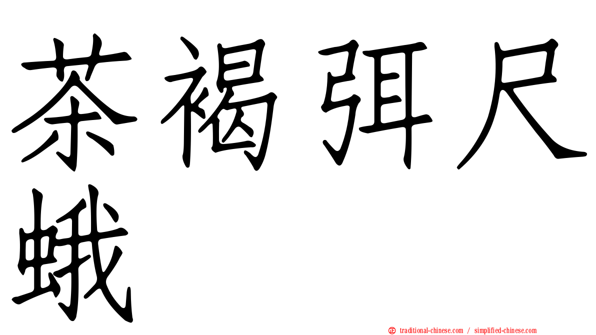 茶褐弭尺蛾