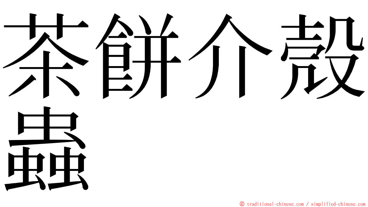 茶餅介殼蟲 ming font