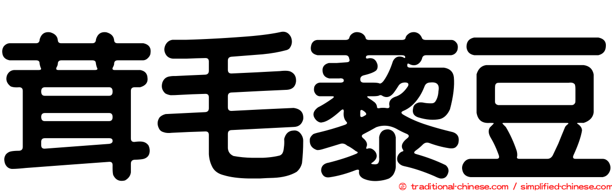 茸毛藜豆