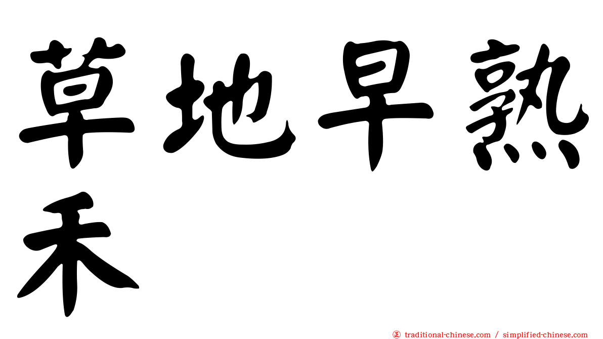 草地早熟禾