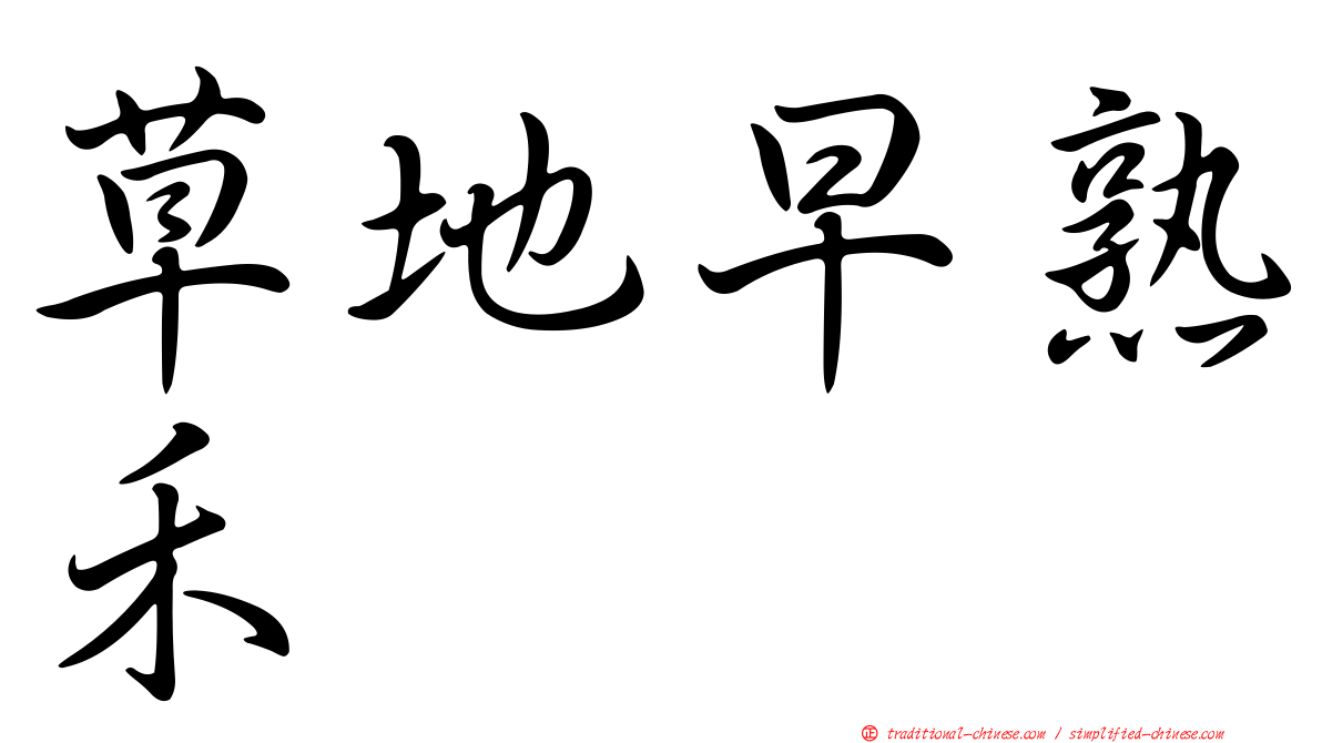 草地早熟禾