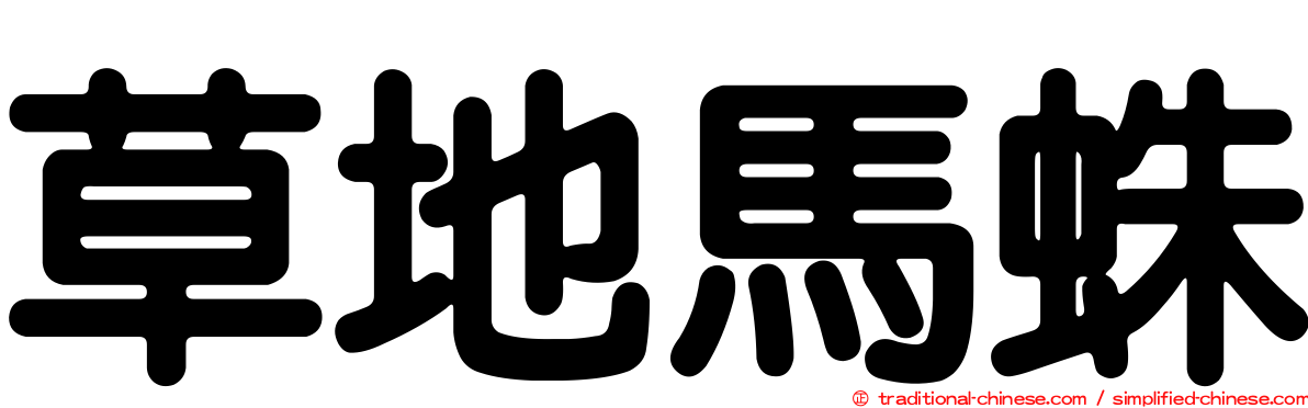 草地馬蛛