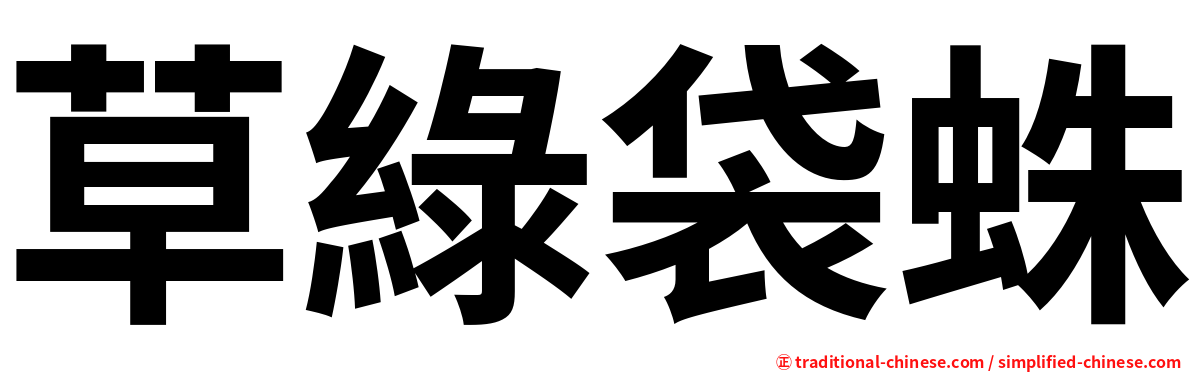 草綠袋蛛