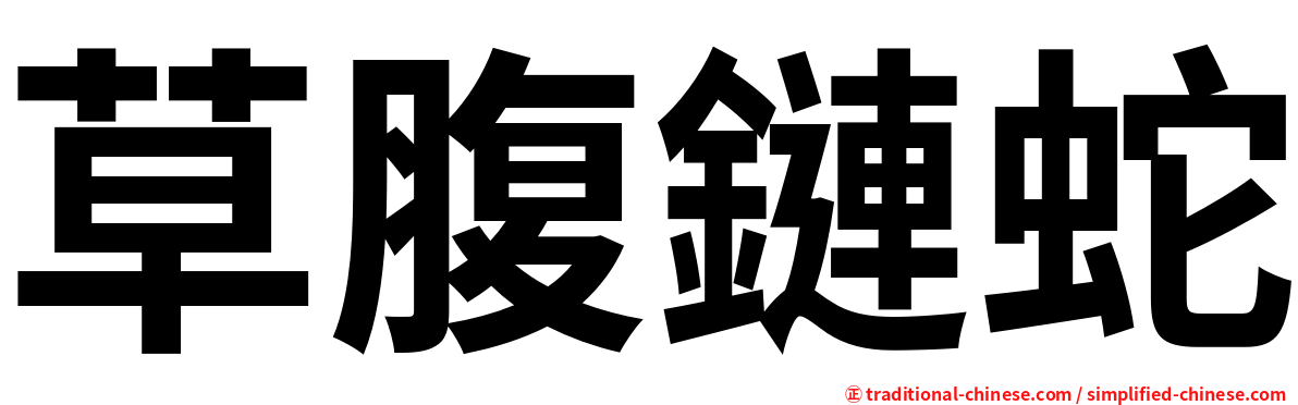草腹鏈蛇