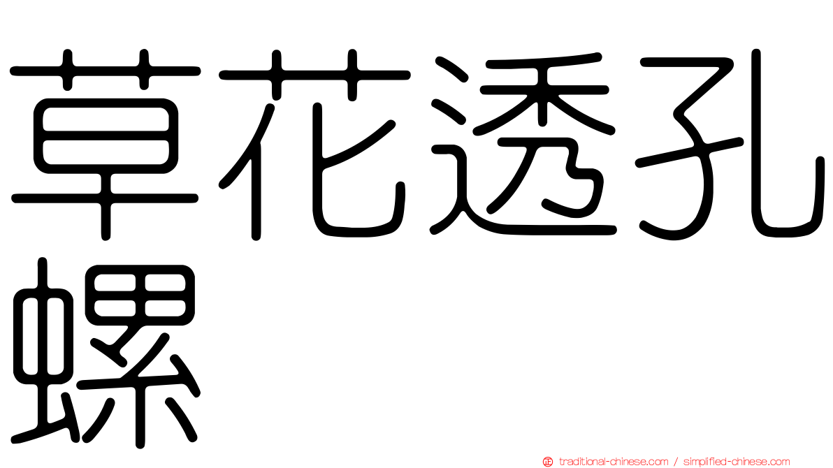 草花透孔螺