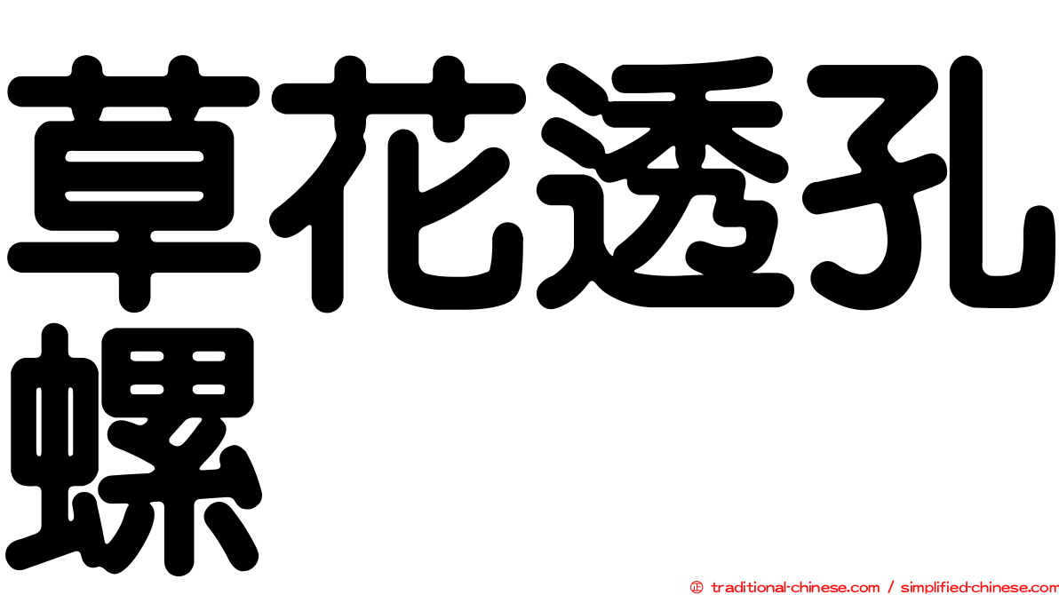 草花透孔螺