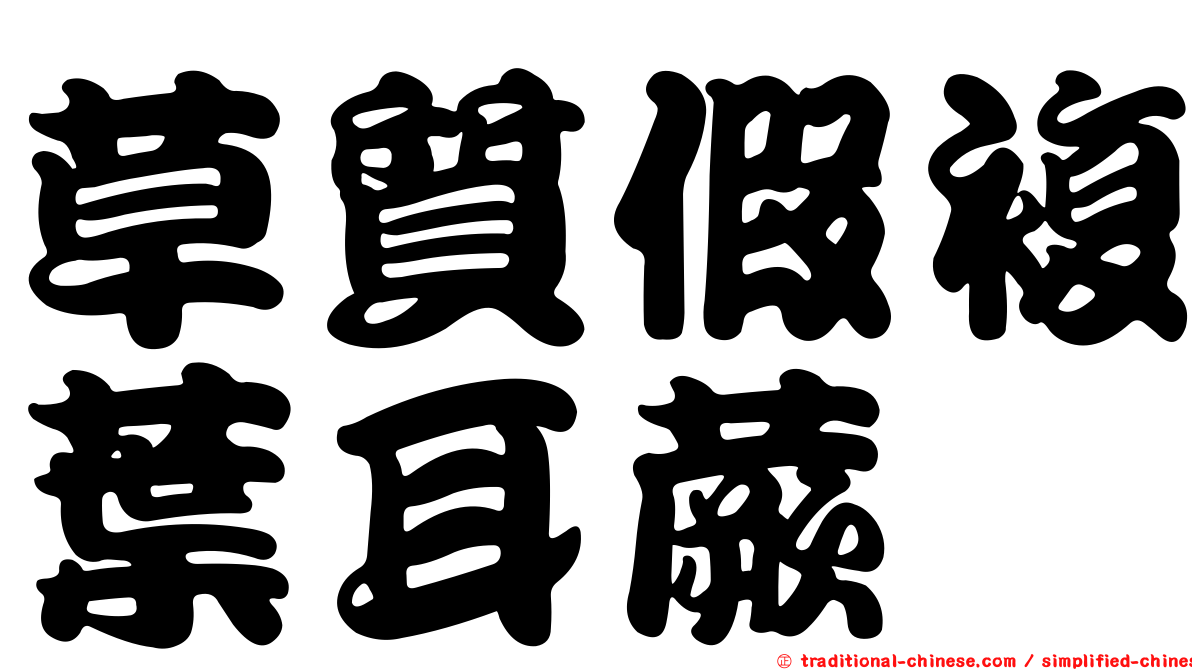 草質假複葉耳蕨