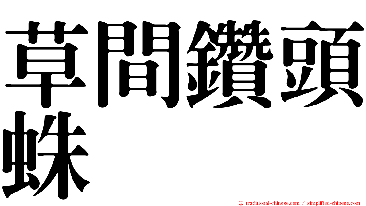 草間鑽頭蛛