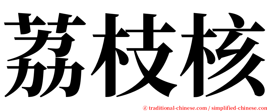荔枝核 serif font
