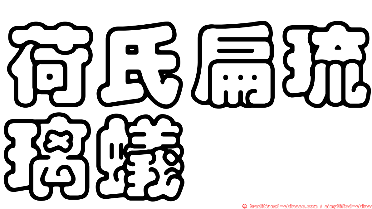 荷氏扁琉璃蟻