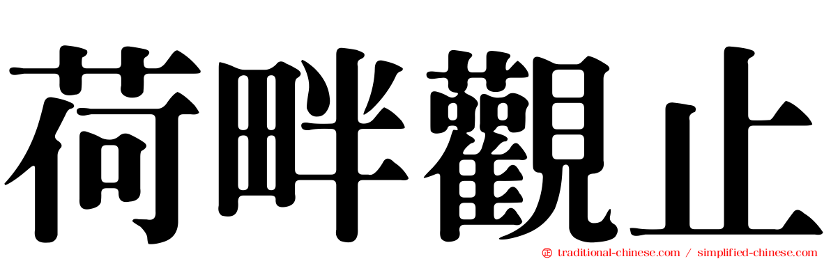 荷畔觀止