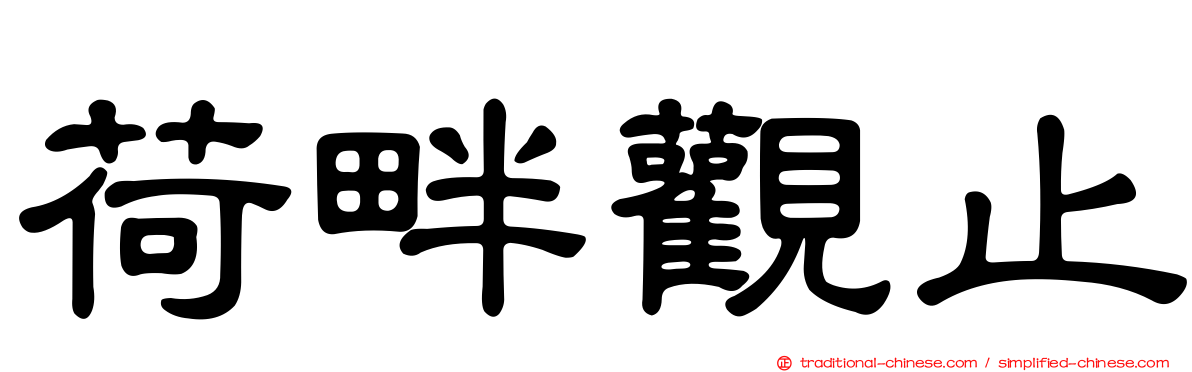 荷畔觀止