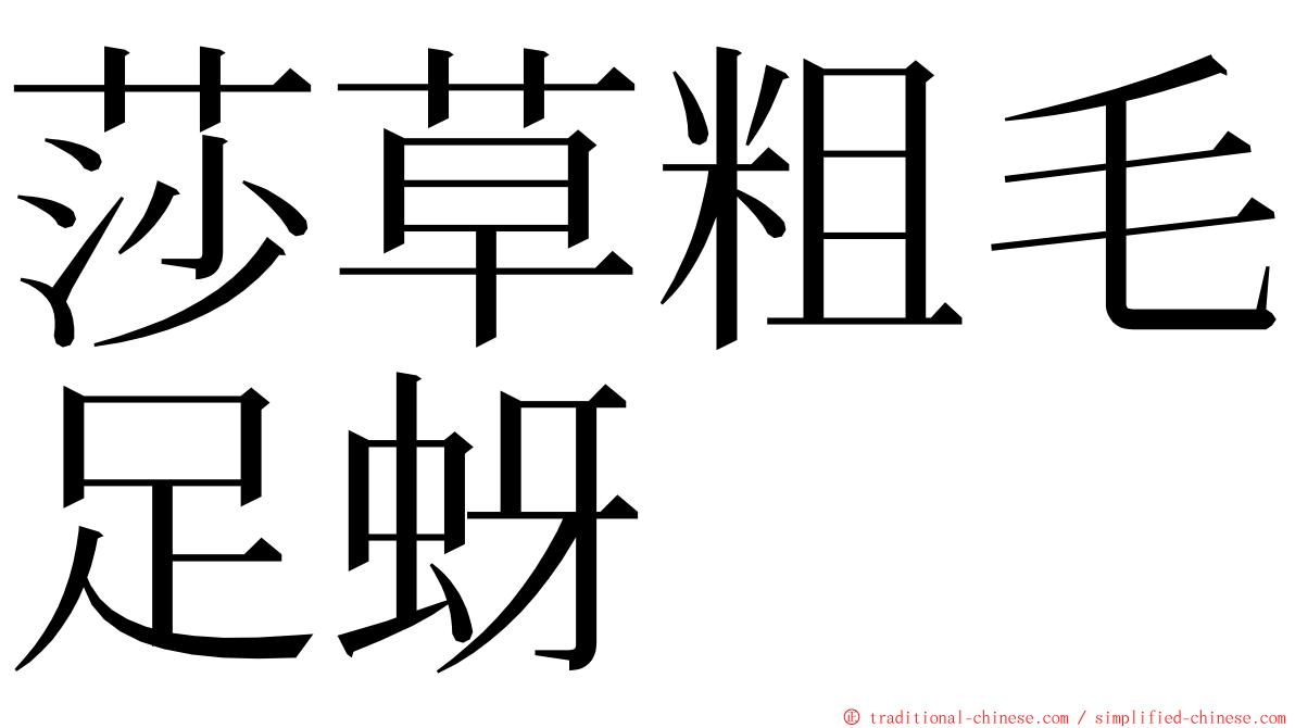 莎草粗毛足蚜 ming font