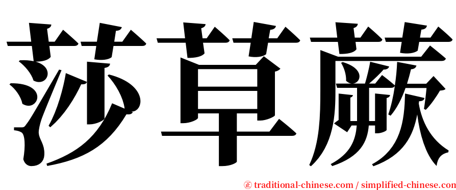 莎草蕨 serif font