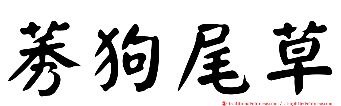莠狗尾草
