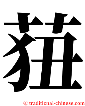 莥 serif font