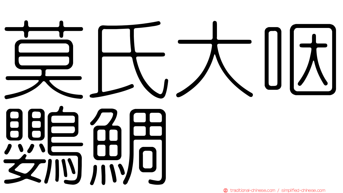 莫氏大咽鸚鯛