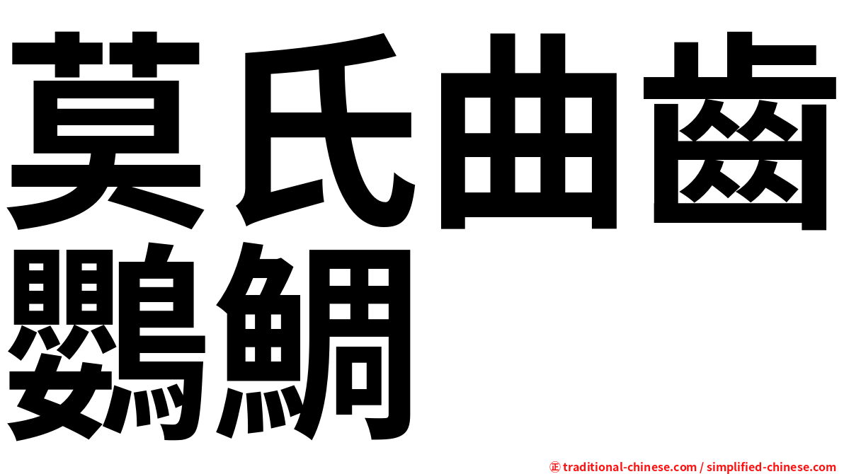 莫氏曲齒鸚鯛