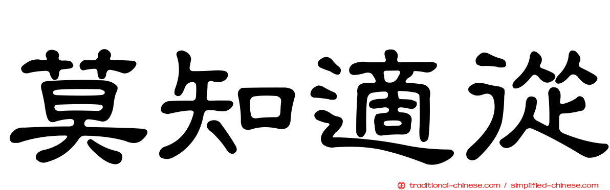 莫知適從