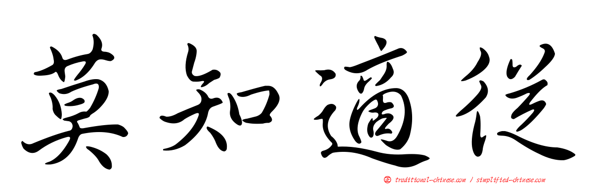 莫知適從