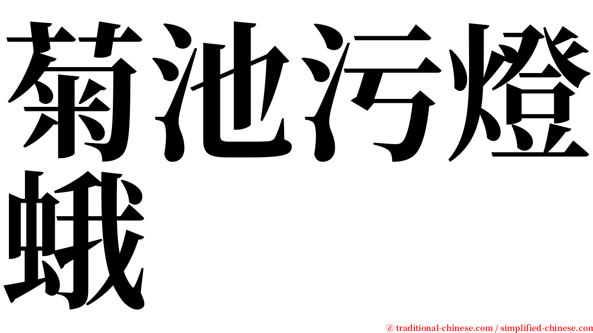 菊池污燈蛾 serif font