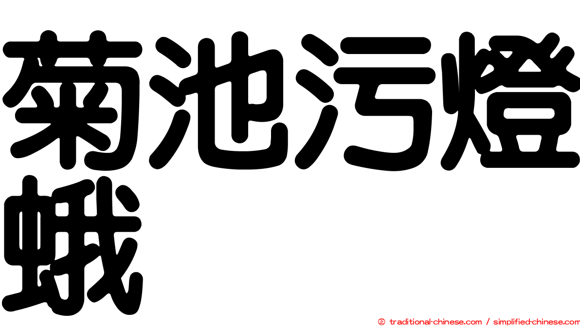 菊池污燈蛾