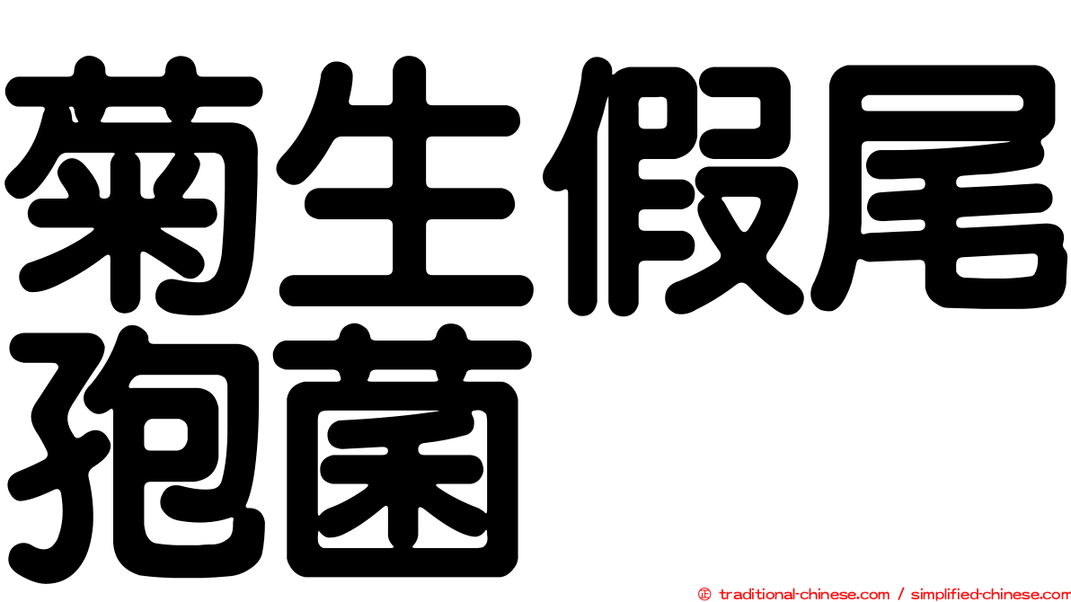 菊生假尾孢菌