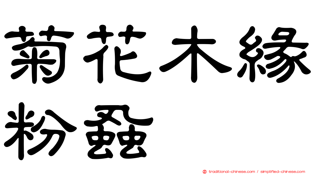 菊花木緣粉蝨