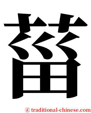 菑 serif font