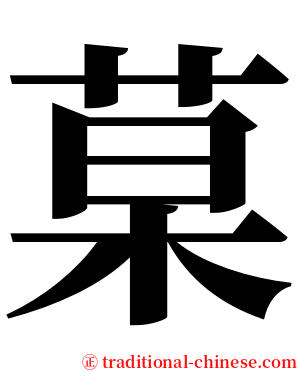 菒 serif font