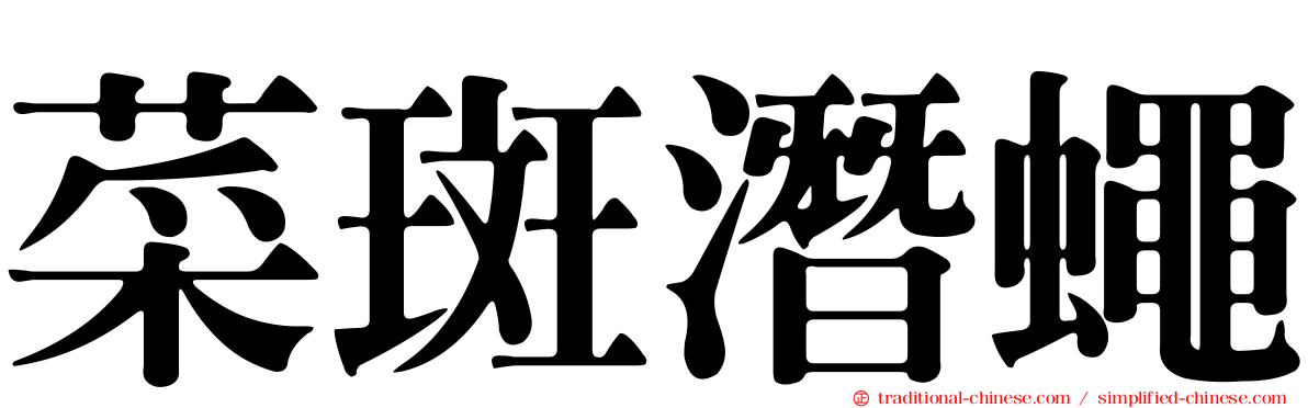 菜斑潛蠅