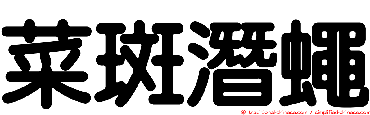 菜斑潛蠅