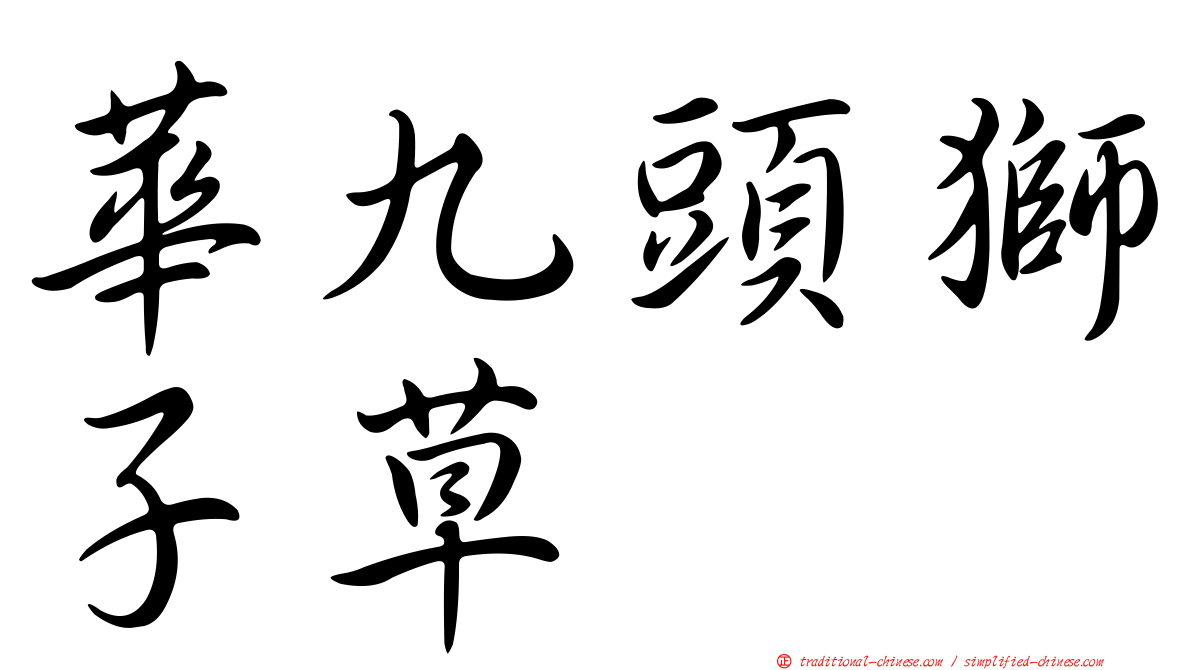 華九頭獅子草
