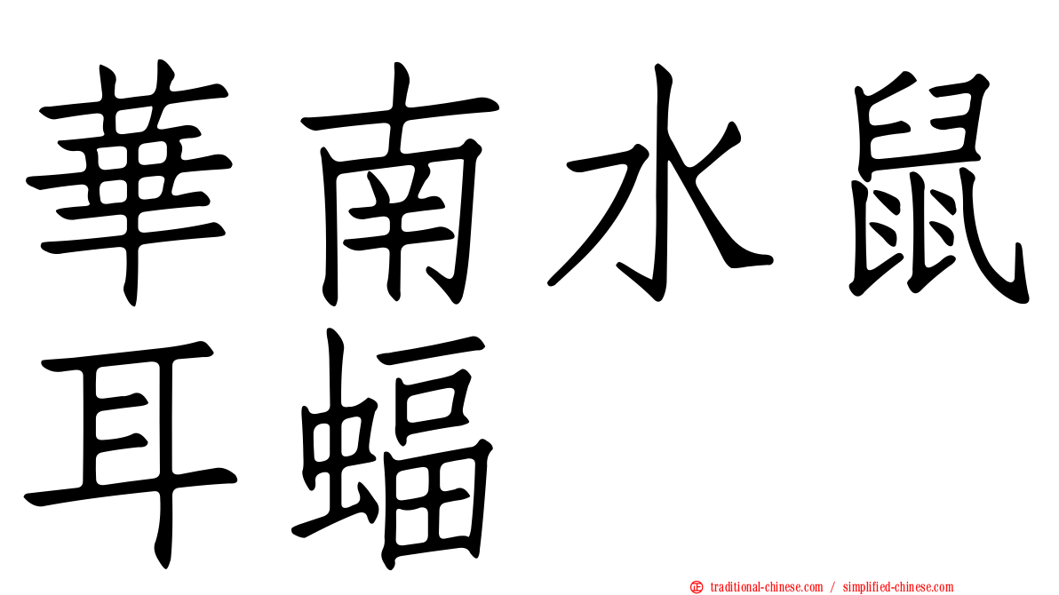 華南水鼠耳蝠