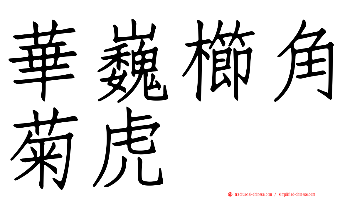 華巍櫛角菊虎