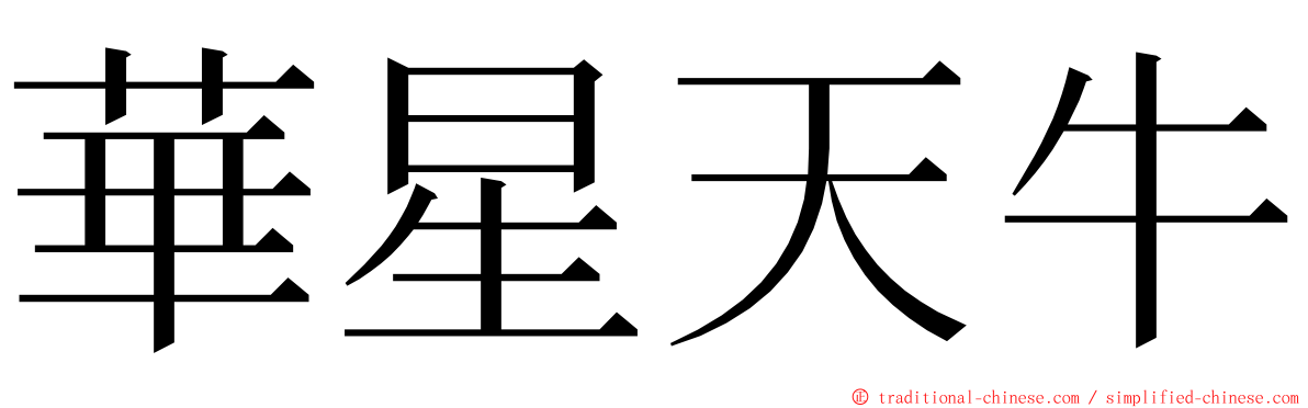 華星天牛 ming font