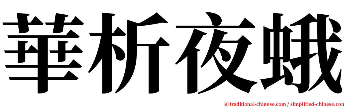 華析夜蛾 serif font