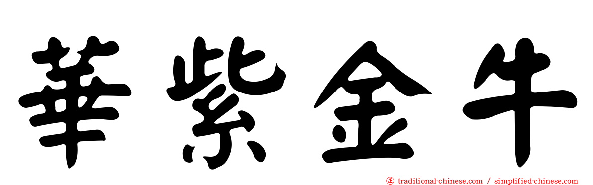 華紫金牛