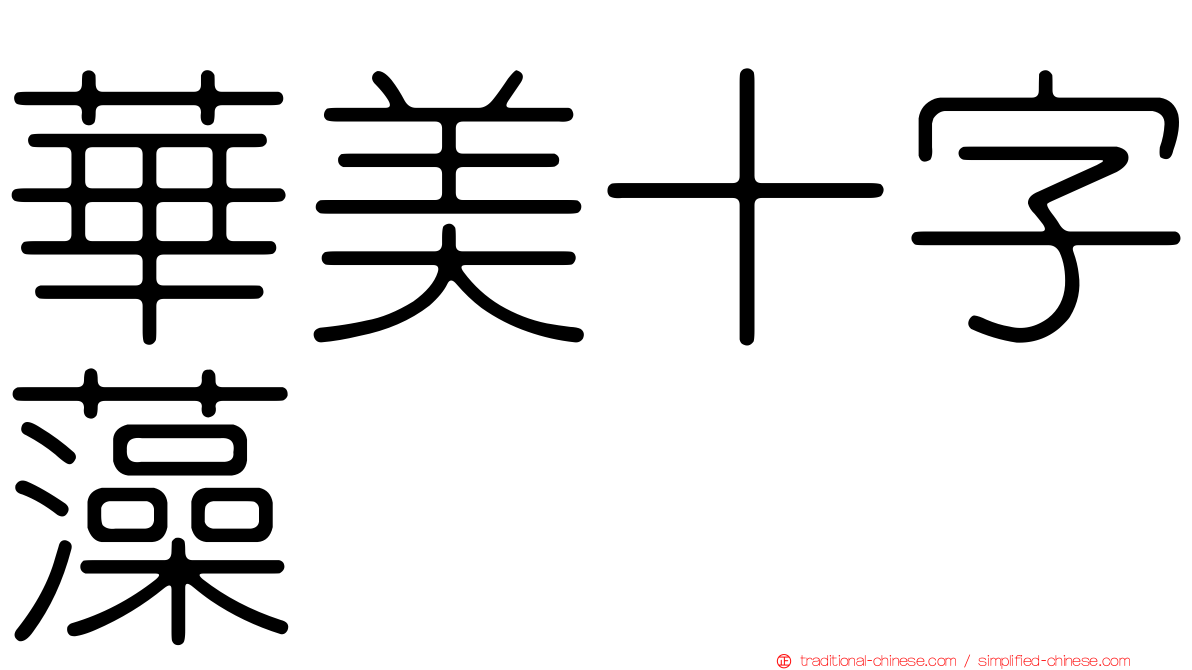 華美十字藻